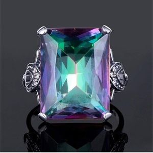 Mystic Topaz ring sterling silver